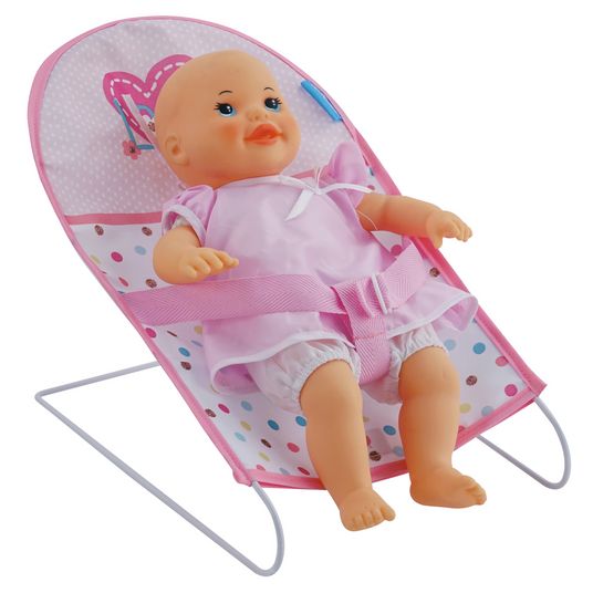 Hauck 3-piece doll set - baby bouncer, buggy & doll (36 cm) - Love Heart