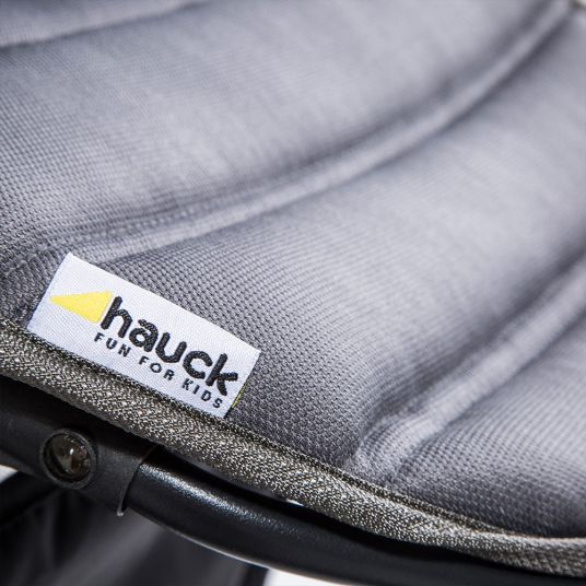 Hauck Set passeggino 3in1 Rapid 3R Plus (fino a 25 kg) con navicella Comfort Fix, parapioggia e parainsetti - Carbone