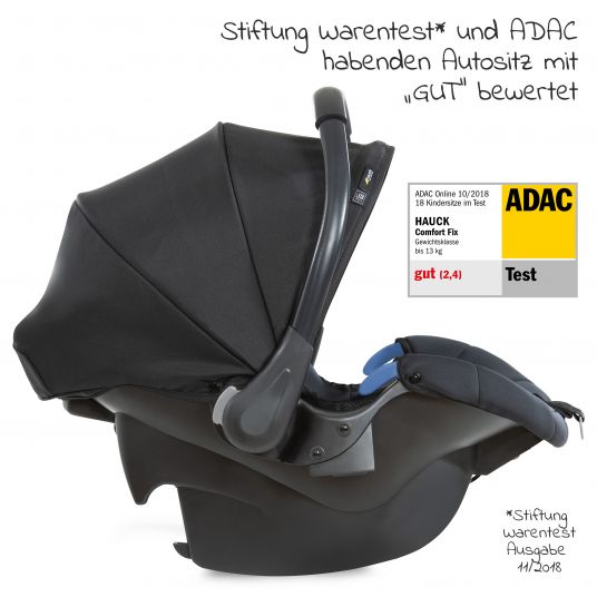 Hauck 3in1 Kinderwagen-Set Rapid 4R Plus Trioset (bis 25 kg) inkl. Babyschale Comfort Fix - Black