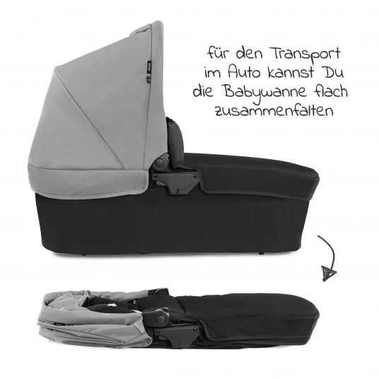 Hauck 3in1 stroller set Rapid 4R Plus Trioset (up to 25 kg) incl. infant carrier Comfort Fix - Grey