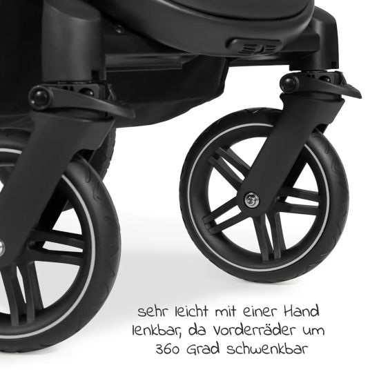 Hauck 3in1 stroller set Saturn R Trio Set - incl. Maxi-Cosi i-Size Cabriofix, adapter + FREE hanging toy & rattle ball - Melange Black