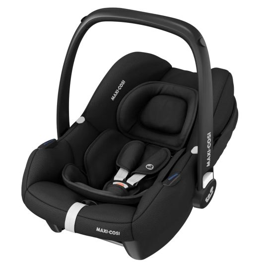 Hauck 3in1 Kinderwagen-Set Saturn R Trio Set - inkl. Maxi-Cosi i-Size Cabriofix, Adapter + GRATIS Spieltier zum Aufhängen & Greifling Rasselkugel - Melange Black