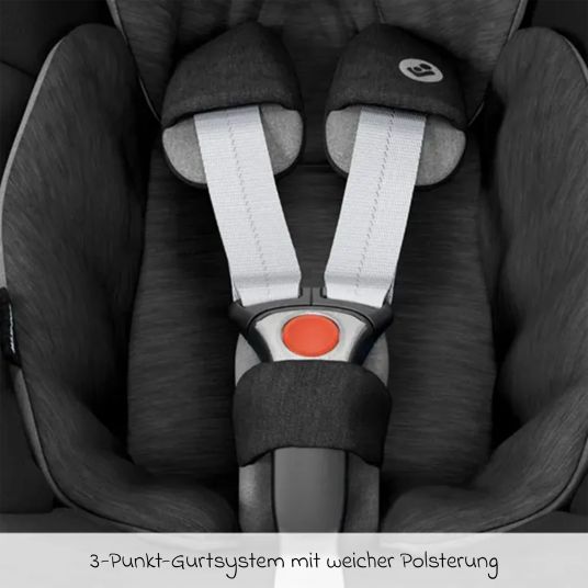 Hauck Set di passeggini 3in1 Saturn R Trio Set incl. Maxi-Cosi i-Size Pebble Pro e pacchetto accessori XXL - Nero Melange