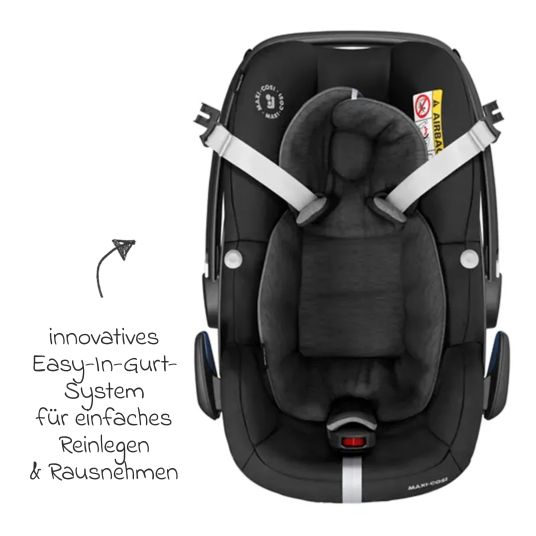 Hauck Set di passeggini 3in1 Saturn R Trio Set incl. Maxi-Cosi i-Size Pebble Pro e pacchetto accessori XXL - Nero Melange