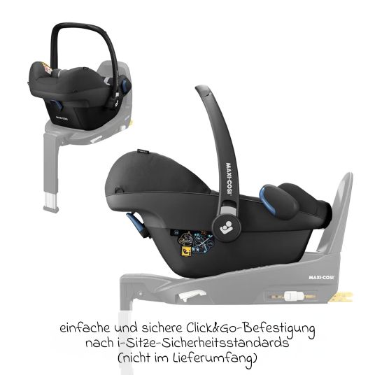 Hauck Set di passeggini 3in1 Saturn R Trio Set incl. Maxi-Cosi i-Size Pebble Pro e pacchetto accessori XXL - Nero Melange