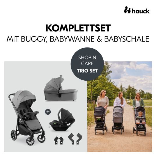 Hauck Set di passeggini 3in1 Shop N Care Trio Set con seggiolino auto Drive N Care - Grigio