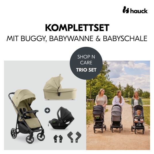 Hauck Set passeggino 3in1 Shop N Care Trio Set con seggiolino auto Drive N Care - Olive