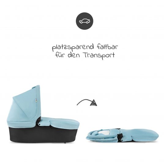 Hauck Set Passeggino 3in1 Shopper Trioset con navicella, seggiolino auto e passeggino (fino a 25 kg) - Blu