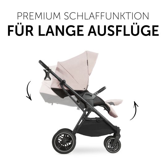 Hauck Set passeggino 3in1 Vision X Trio Set Black - incl. seggiolino auto i-Size Drive N Care e pacchetto accessori XXL - Melange Beige