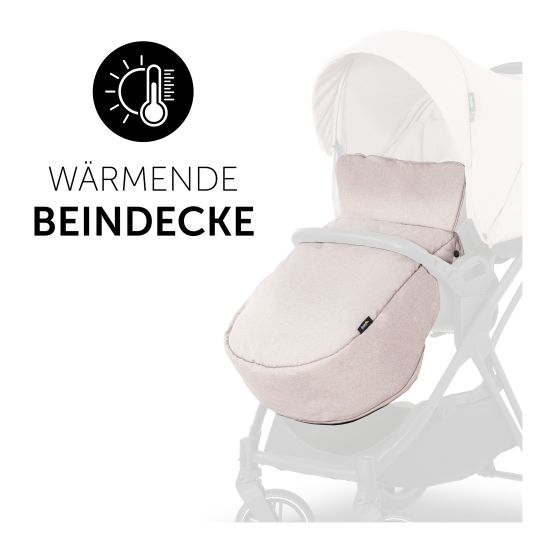 Hauck 3in1 Kinderwagen-Set Vision X Trio Set Black - inkl. i-Size Babyschale Drive N Care & XXL Zubehörpaket - Melange Beige