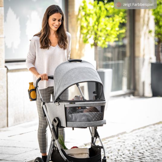 Hauck Set passeggino 3in1 Vision X Trio Set Black - incl. seggiolino auto i-Size Drive N Care e pacchetto accessori XXL - Melange Beige