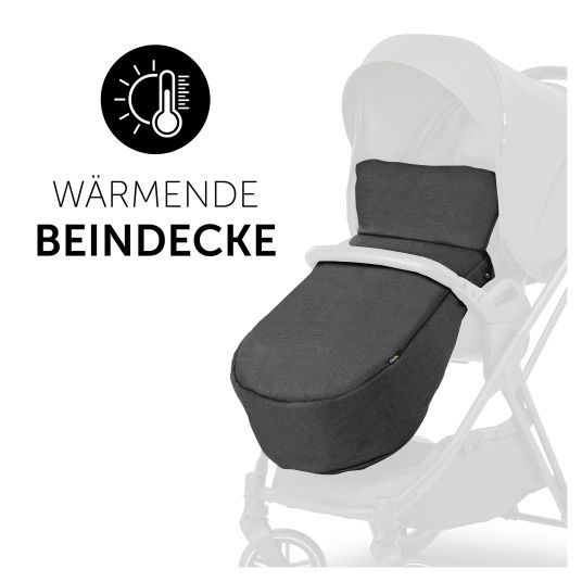 Hauck 3in1 Kinderwagen-Set Vision X Trio Set Black - inkl. i-Size Babyschale Drive N Care & XXL Zubehörpaket - Melange Black