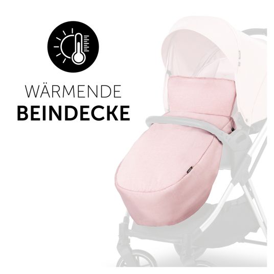 Hauck 3in1 Kinderwagen-Set Vision X Trio Set Black - inkl. i-Size Babyschale Drive N Care & XXL Zubehörpaket - Melange Rose