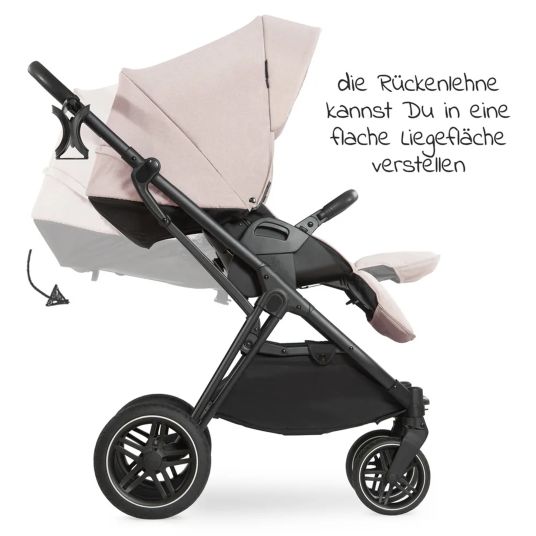 Hauck 3in1 Kinderwagen-Set Vision X Trio Set - inkl. Maxi-Cosi i-Size Cabriofix & XXL Zubehörset - Melange Beige