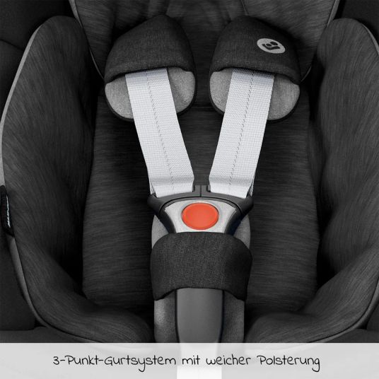 Hauck 3in1 Kinderwagen-Set Vision X Trio Set Silver - inkl. Maxi-Cosi i-Size Pebble Pro & XXL Zubehörpaket - Melange Grey