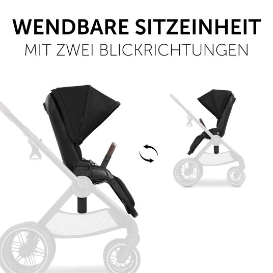 Hauck 3in1 Kinderwagen-Set Walk N Care Air Trio Set inkl. i-Size Babyschale Drive N Care & XXL Zubehörpaket - Black