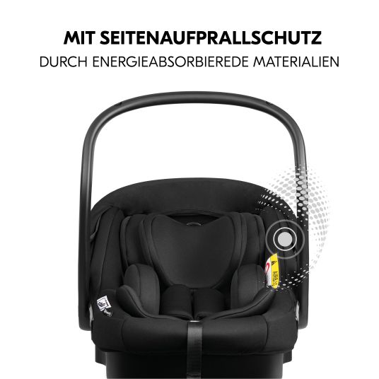 Hauck Set di passeggini 3in1 Walk N Care Air Trio Set con seggiolino auto i-Size Drive N Care e pacchetto accessori XXL - Nero