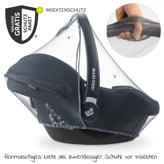 Hauck 3in1 Kinderwagen-Set Walk N Care Air Trio Set inkl. Maxi-Cosi i-Size Cabriofix & XXL Zubehörpaket - Black