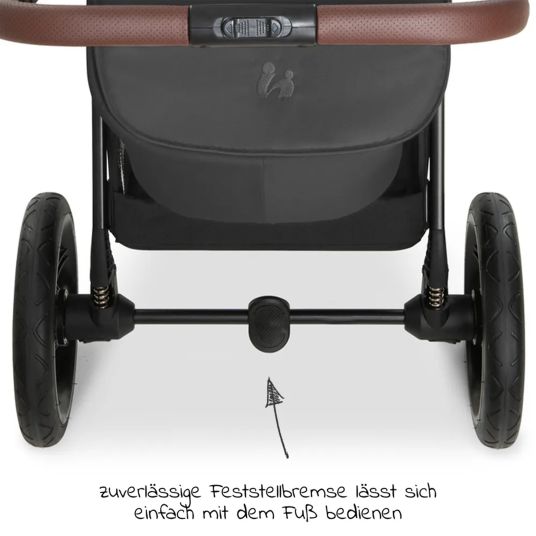 Hauck 3in1 Kinderwagen-Set Walk N Care Air Trio Set inkl. Maxi-Cosi i-Size Cabriofix & XXL Zubehörset - Dark Grey