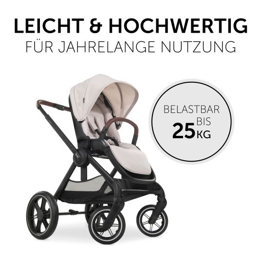 Hauck 3in1 Kinderwagen-Set Walk N Care Trio Set inkl. i-Size Babyschale Drive N Care & XXL Zubehörpaket - Beige