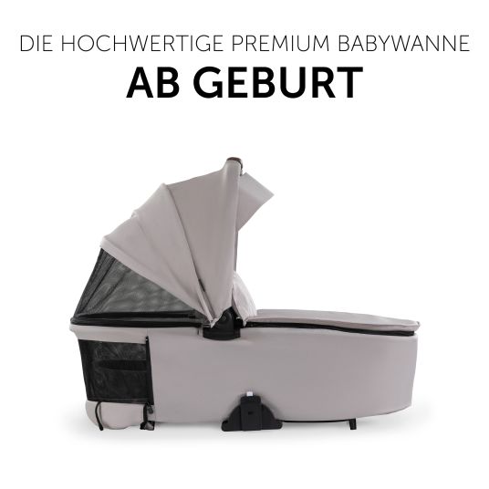 Hauck 3in1 Kinderwagen-Set Walk N Care Trio Set inkl. i-Size Babyschale Drive N Care & XXL Zubehörpaket - Beige