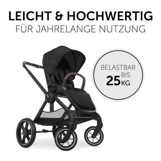 Hauck Set di passeggini 3in1 Walk N Care Trio Set con seggiolino auto i-Size Drive N Care e pacchetto accessori XXL - Nero