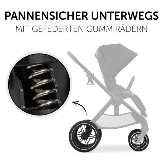 Hauck Set di passeggini 3in1 Walk N Care Trio Set con seggiolino auto i-Size Drive N Care e pacchetto accessori XXL - Nero