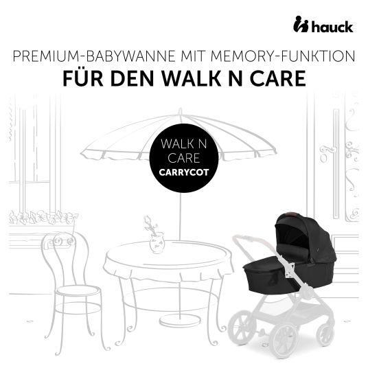 Hauck Set di passeggini 3in1 Walk N Care Trio Set con seggiolino auto i-Size Drive N Care e pacchetto accessori XXL - Nero