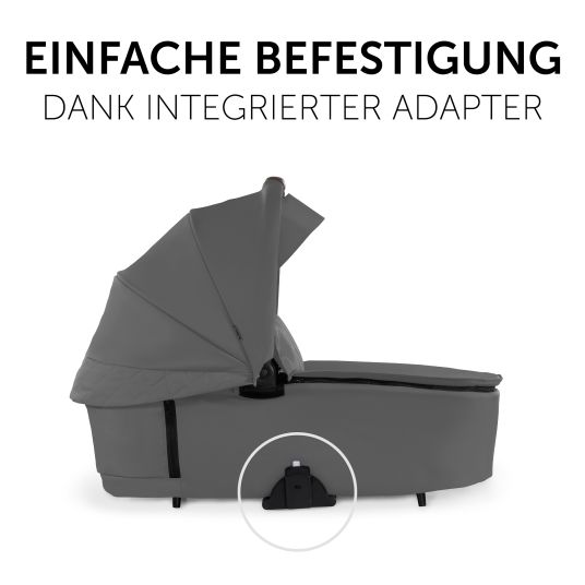 Hauck 3in1 Kinderwagen-Set Walk N Care Trio Set inkl. i-Size Babyschale Drive N Care & XXL Zubehörpaket - Dark Grey