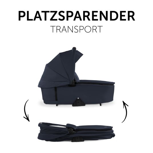 Hauck 3in1 Kinderwagen-Set Walk N Care Trio Set inkl. i-Size Babyschale Drive N Care & XXL Zubehörpaket - Dark Navy Blue