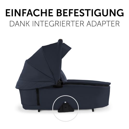 Hauck 3in1 Kinderwagen-Set Walk N Care Trio Set inkl. Maxi-Cosi i-Size Cabriofix & XXL Zubehörpaket - Dark Navy Blue