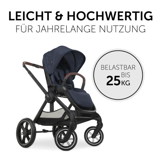 Hauck 3in1 Kinderwagen-Set Walk N Care Trio Set inkl. Maxi-Cosi i-Size Cabriofix & XXL Zubehörpaket - Dark Navy Blue