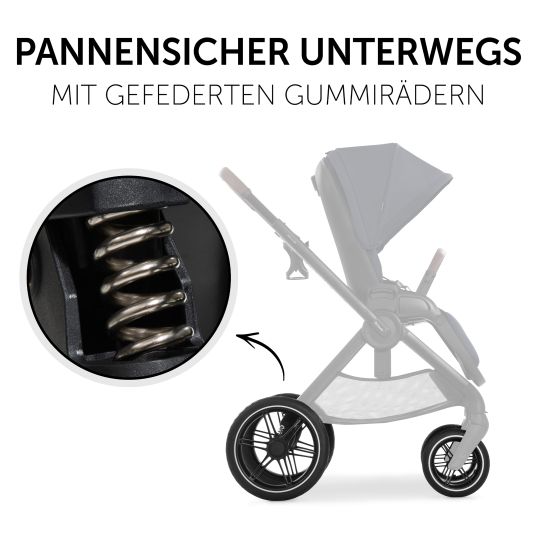 Hauck 3in1 Kinderwagen-Set Walk N Care Trio Set inkl. Maxi-Cosi i-Size Cabriofix & XXL Zubehörpaket - Dark Navy Blue