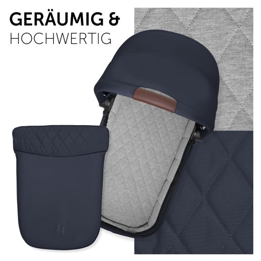 Hauck 3in1 Kinderwagen-Set Walk N Care Trio Set inkl. Maxi-Cosi i-Size Cabriofix & XXL Zubehörpaket - Dark Navy Blue