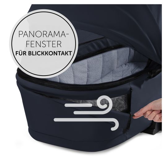 Hauck 3in1 Kinderwagen-Set Walk N Care Trio Set inkl. Maxi-Cosi i-Size Cabriofix & XXL Zubehörpaket - Dark Navy Blue