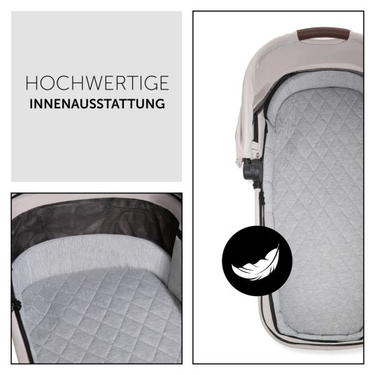 Hauck 3in1 stroller set Walk N Care Trio Set incl. Maxi-Cosi i-Size Cabriofix & XXL accessory set - Beige
