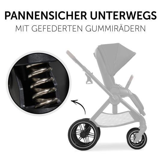 Hauck 3in1 Kinderwagen-Set Walk N Care Trio Set inkl. Maxi-Cosi i-Size Cabriofix & XXL Zubehörset - Black