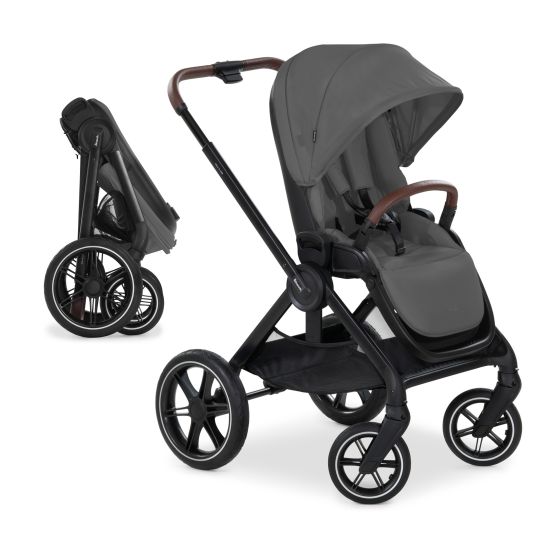 Hauck 3in1 stroller set Walk N Care Trio Set incl. Maxi-Cosi i-Size Cabriofix & XXL accessory set - Dark Grey