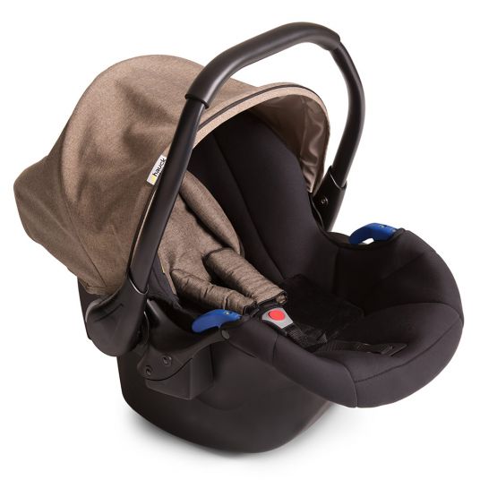 Hauck 4in1 Stroller Set Maxan 4 Plus incl. infant carrier Comfort Fix and Isofix base - Melange Brown