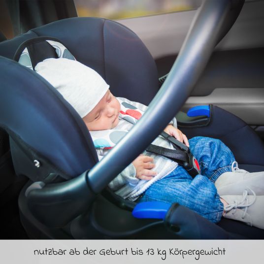 Hauck 4in1 Kinderwagen-Set Saturn R Duoset (bis 25 kg belastbar) inkl. Babyschale, Isofix Basis und XXL Zubehörpaket - Melange Black