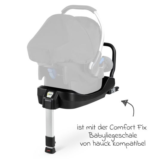 Hauck 4in1 Kinderwagen-Set Saturn R Duoset (bis 25 kg belastbar) inkl. Babyschale, Isofix Basis und XXL Zubehörpaket - Melange Black