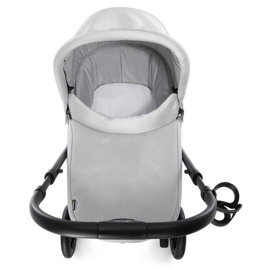 Hauck 4in1 Stroller Set Saturn R Duoset incl. infant carrier, Isofix base, raincover and insect screen - Lunar Stone