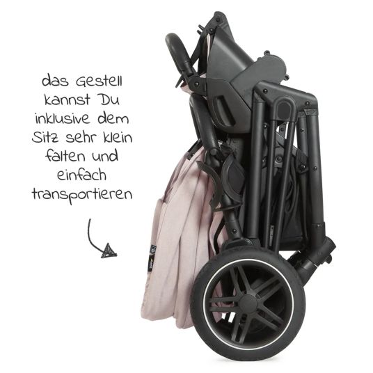 Hauck 4in1 Kinderwagen-Set Vision X Trio Set - inkl. i-Size Babyschale & Isofix Base & XXL Zubehörset - Melange Beige