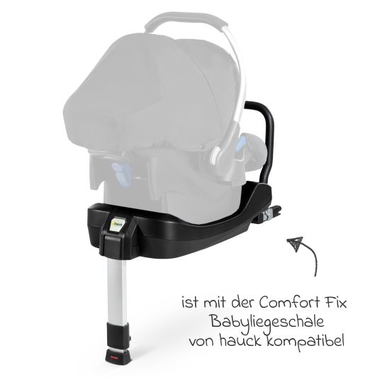 Hauck 4in1 Kinderwagen-Set Walk N Care Air Trio Set inkl. Babyschale Comfort Fix & Isofix Base & XXL Zubehörset - Black