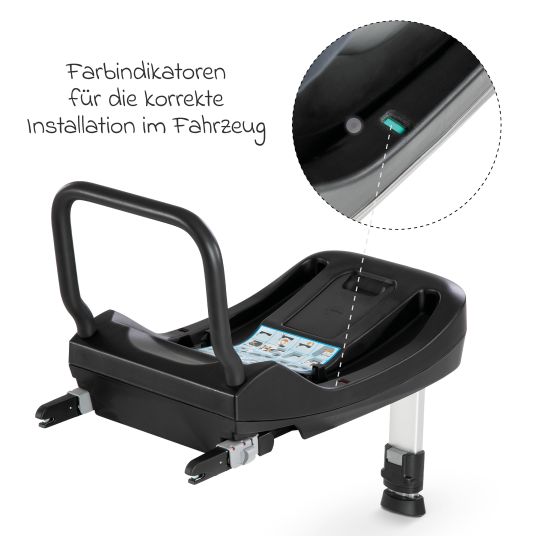 Hauck 4in1 Kinderwagen-Set Walk N Care Air Trio Set inkl. Babyschale Comfort Fix & Isofix Base & XXL Zubehörset - Black