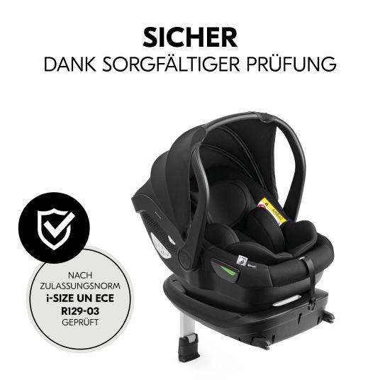 Hauck 4in1 stroller set Walk N Care Air Trio Set incl. i-Size infant car seat & Isofix Base & XXL accessory set - Black