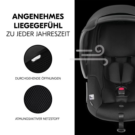 Hauck Set di passeggini 4in1 Walk N Care Air Trio Set con seggiolino auto i-Size e base Isofix e set di accessori XXL - Oliva scura