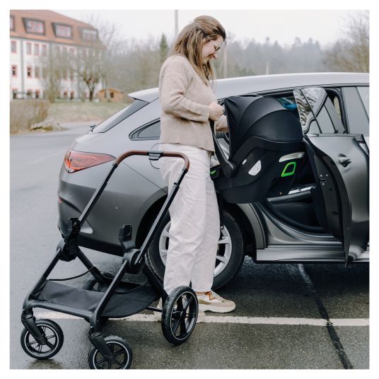 Hauck Set di passeggini 4in1 Walk N Care Air Trio Set con seggiolino auto i-Size e base Isofix e set di accessori XXL - Oliva scura