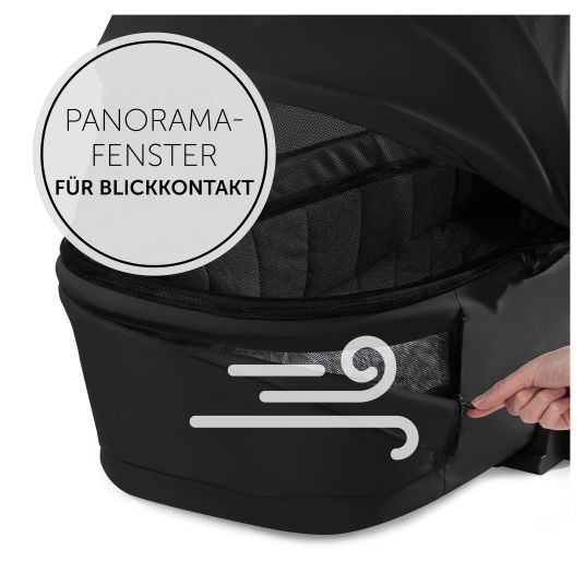 Hauck 4in1 Kinderwagen-Set Walk N Care Trio Set inkl. Babyschale Comfort Fix & Isofix Base & XXL Zubehörset - Black