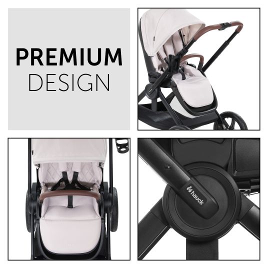 Hauck 4in1 stroller set Walk N Care Trio Set incl. i-Size infant car seat & Isofix Base & XXL accessory set - Beige